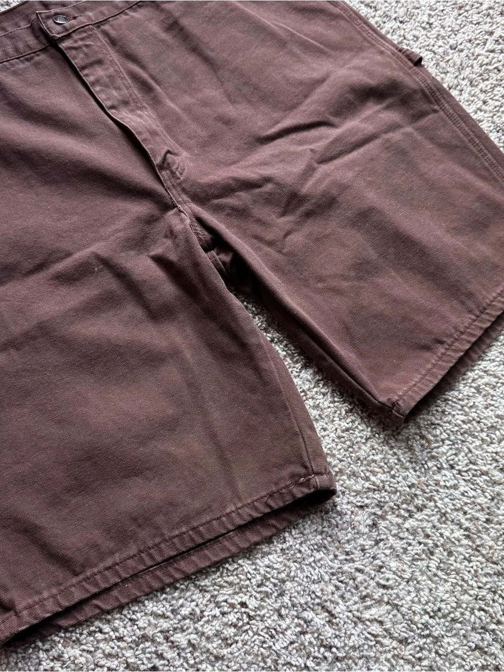 Vintage Dickies Brown Carpenter Shorts Relaxed Fit 42 Made In Mexico Workwear